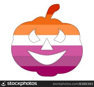 Lesbian flag illustration. Lesbian Pride flag icon.. Lesbian flag illustration. Lesbian Pride flag icon