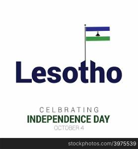 Lesotho Independence day design vector