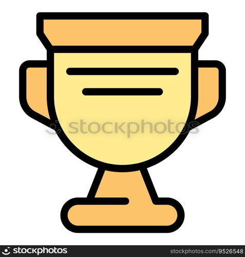 Lesson cup icon outline vector. Online plan. Exam learning color flat. Lesson cup icon vector flat