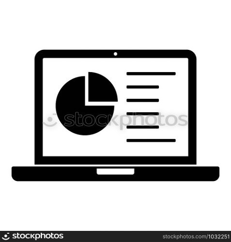 Lesson laptop icon. Simple illustration of lesson laptop vector icon for web design isolated on white background. Lesson laptop icon, simple style