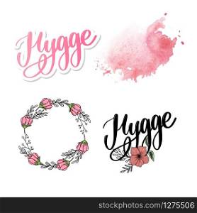 Let&rsquo;s hygge. Inspirational quote for social media and cards. Danish word hygge means cozyness, relax and comfort. Black lettering. Let&rsquo;s hygge. Inspirational quote for social media and cards. Danish word hygge means cozyness, relax and comfort. Black lettering isolated on white background