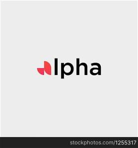 letter A Alpha Logo Simple design. letter A Alpha Logo Simple design Vector