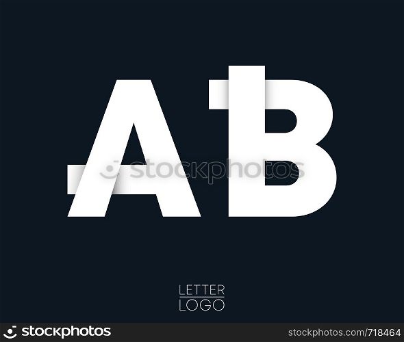 Letter A and B template logo design. Vector illustration.. Letter A and B template logo design
