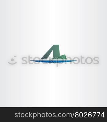 letter a and l logotype logo icon vector