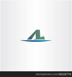 letter a and l logotype logo icon vector