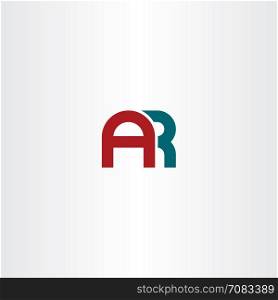 letter a and r combination ar logo vector