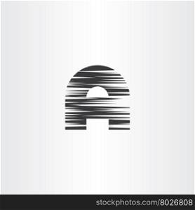 letter a black scratched vector icon design