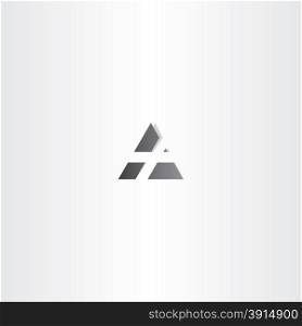 letter a black vector triangle icon design logo