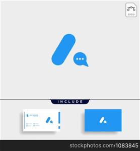 Letter A Chat Logo Template Vector Design Message Icon. Letter A Chat Logo Template Vector Design