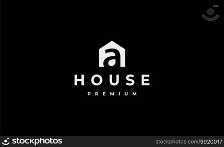 letter a house logo design vector illustration