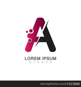 Letter A Icon With Creative design Modern. Vector Illustration