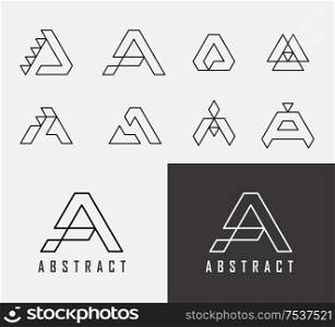 Letter A logo icon design template elements. Monogram. Letter A logo icon design template elements.