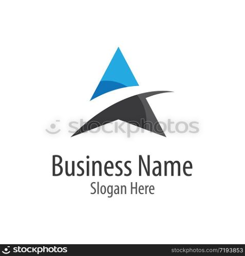 Letter a logo template vector icon design