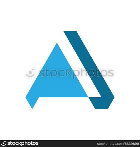 Letter A logo, vector design