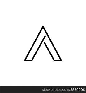 Letter A logo, vector design