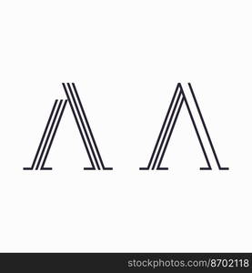 Letter A logo vector template element