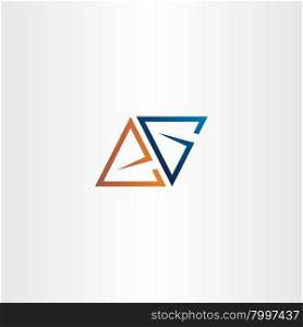 letter a or e and letter g logo vector triangle icon