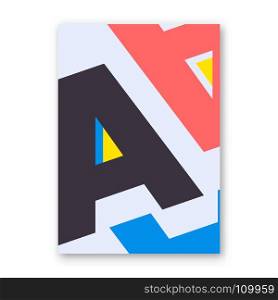Letter A poster. Letter A poster. Cover for magazine, printing products, flyer, presentation, brochure or booklet. Vector illustration