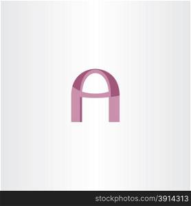 letter a purple stylized vector logotype design