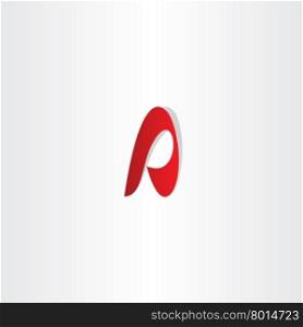 letter a red a icon vector sign design emblem