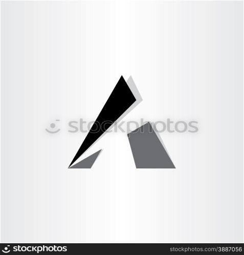 letter a stylized icon design