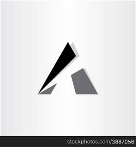 letter a stylized icon design