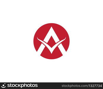 Letter a symbol illustration design