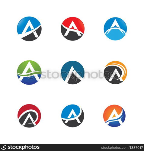 Letter a symbol illustration design