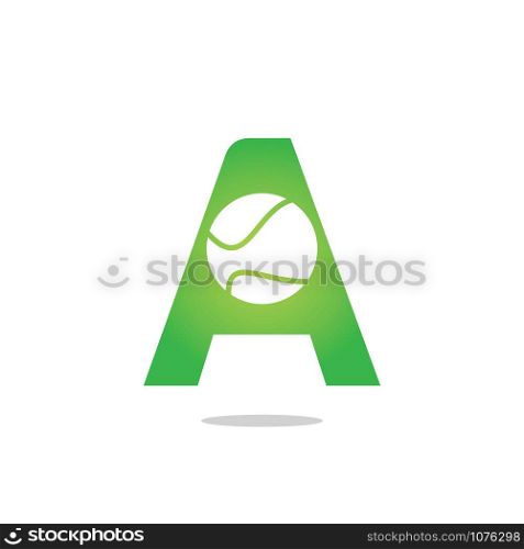 Letter A tennis vector logo design. Vector design template elements for your sport team or corporate identity.