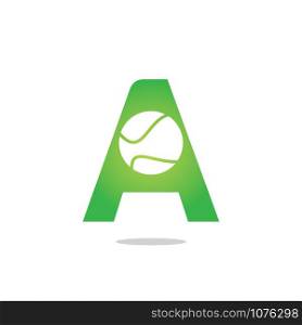 Letter A tennis vector logo design. Vector design template elements for your sport team or corporate identity.