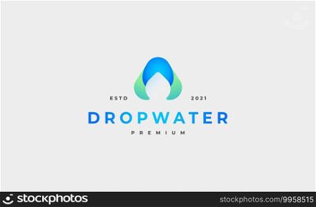 letter A waterdrop logo vector design illustration