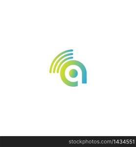 Letter A Wireless Internet logo illustration