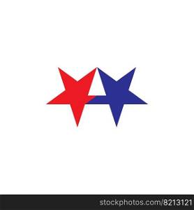 letter a with stars logo vector design