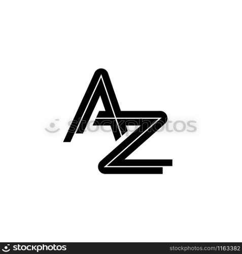 Letter a z logo design template vector
