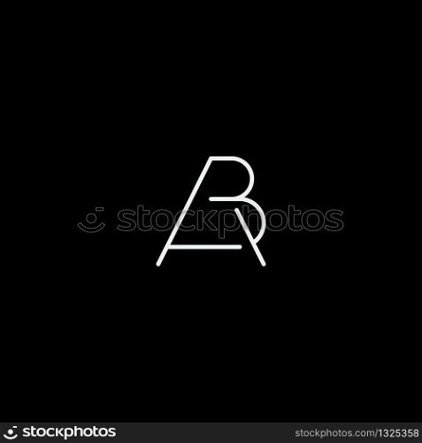 Letter AB BA A B Monogram Logo Design Minimal Icon With Black Color. Luxury AB BA A B Monogram Logo Minimal Design Vector Illustration