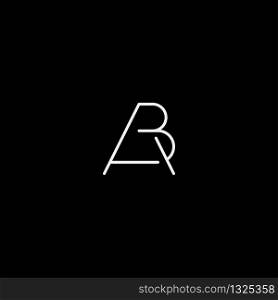 Letter AB BA A B Monogram Logo Design Minimal Icon With Black Color. Luxury AB BA A B Monogram Logo Minimal Design Vector Illustration