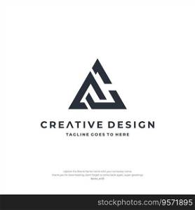 Letter AC CA Logo Design Premium Line Alphabet Monochrome Monogram emblem. Vector graphic design template element. Graphic Symbol for Corporate Business Identity.