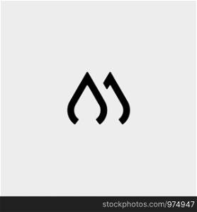 Letter AJ MJ M Monogram Logo Design Minimal Icon With Black Color. Letter AJ MJ M Monogram Logo Design Minimal Icon