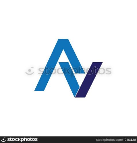 letter av logo vector