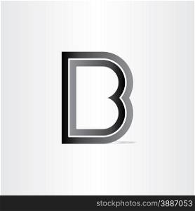 letter b black icon design