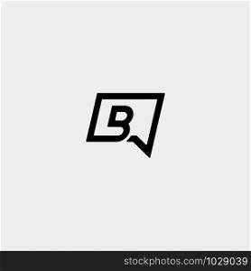 Letter B Chat Logo Template Vector Design Message Icon. Letter B Chat Logo Template Vector Design