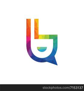 Letter B Chat Talk Logo Template Vector Design