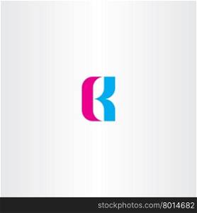 letter b cyan magenta vector logo icon font