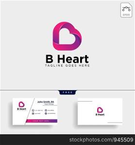 letter B dating love logo template vector illustration icon element isolated - vector. letter B dating love logo template vector illustration icon element isolated