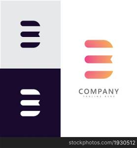 Letter B. Emblem, logo and identity icon templates