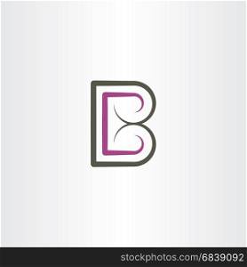 letter b font icon vector element symbol