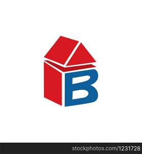 Letter B Home Logo Design. Real estate and home renovation logo design.