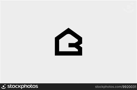 letter B house logo design vector illustration