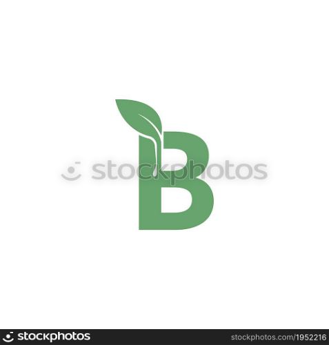 Letter B icon leaf design concept template vector