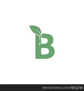 Letter B icon leaf design concept template vector